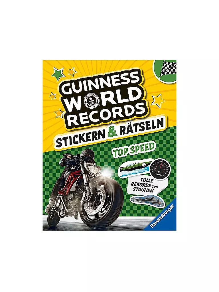 RAVENSBURGER | Guinness World Sticker und Rätselbuch - Top Speed | Senza colore