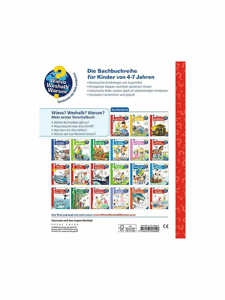 RAVENSBURGER | Il mio primo libro di preparazione alla scuola materna | Senza colore