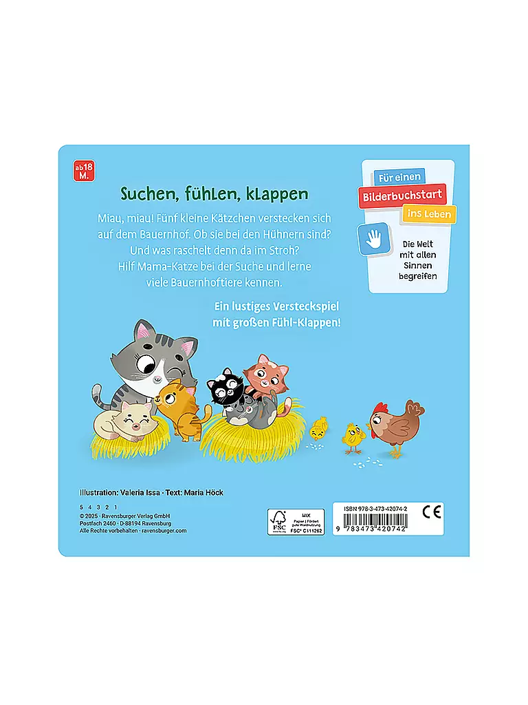 RAVENSBURGER | Libro - Dove siete, piccoli gattini?, Maria Höck | Senza colore