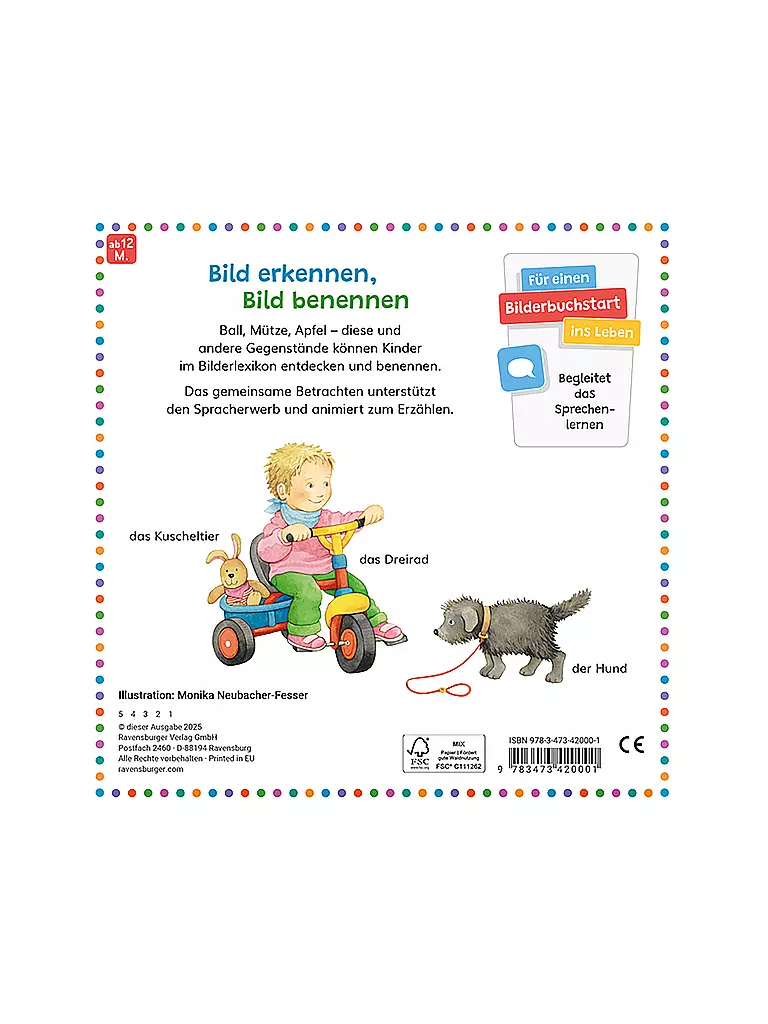 RAVENSBURGER | Libro - Il mio primo libro illustrato, Monika Neubacher-Fesser | Senza colore