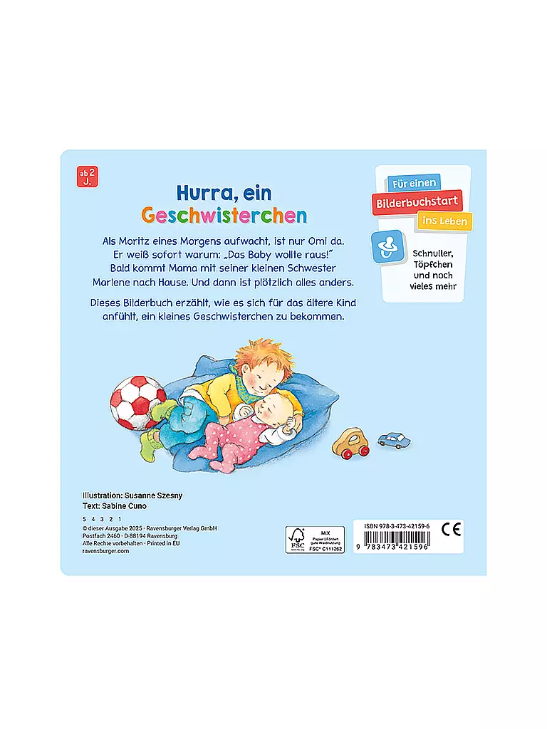 RAVENSBURGER | Libro - Ora siamo in quattro, Sabine Cuno | Senza colore