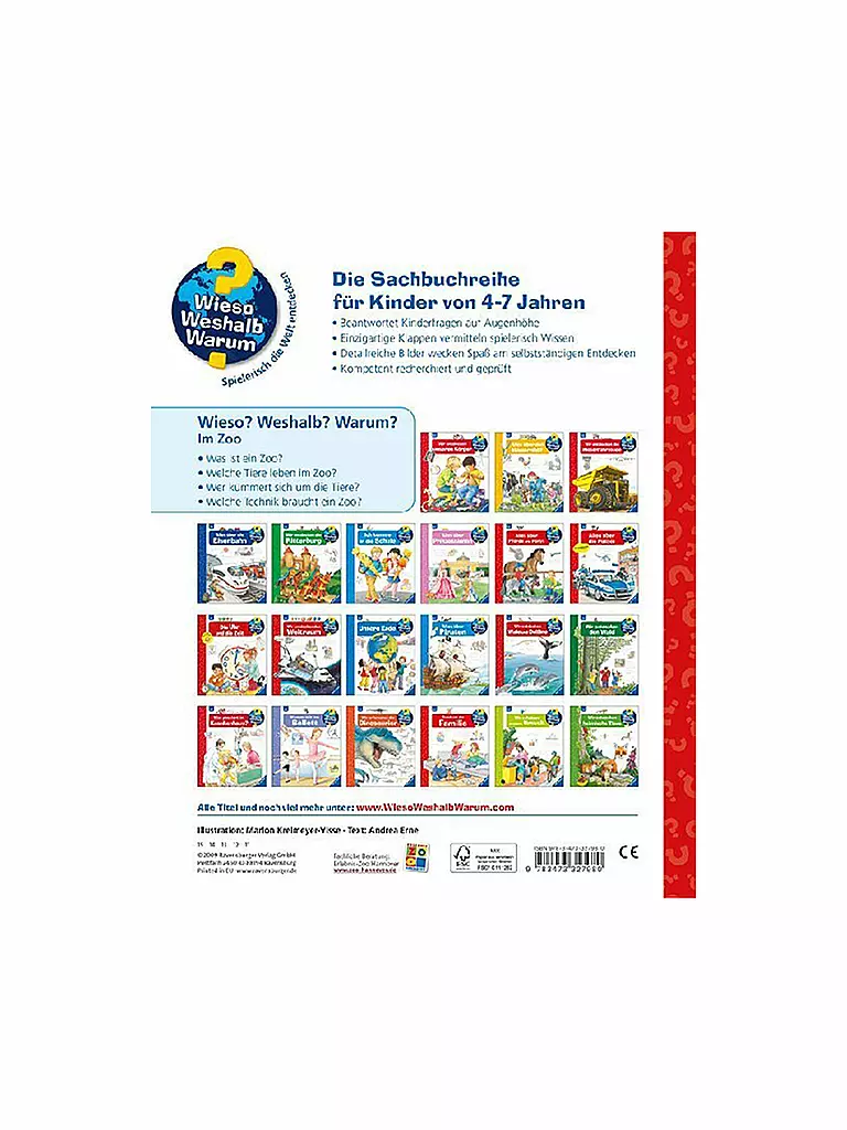 RAVENSBURGER | Libro - Wieso Weshalb Warum - Allo zoo, volume 45 | Senza colore