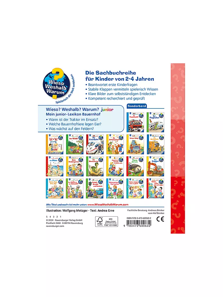 RAVENSBURGER | Libro - Wieso Weshalb Warum - junior: Fattoria | Senza colore