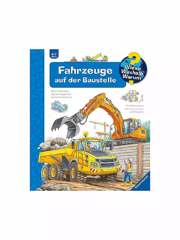 RAVENSBURGER | Libro - Wieso Weshalb Warum - Veicoli nel cantiere | Senza colore