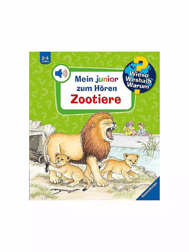 RAVENSBURGER | Libro - Wieso Weshalb Warum Junior - Animali dello zoo con effetti sonori | Senza colore