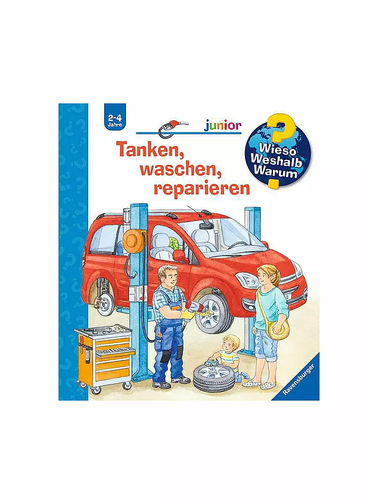 RAVENSBURGER | Libro - Wieso Weshalb Warum Junior - Fare rifornimento, lavare, riparare | Senza colore