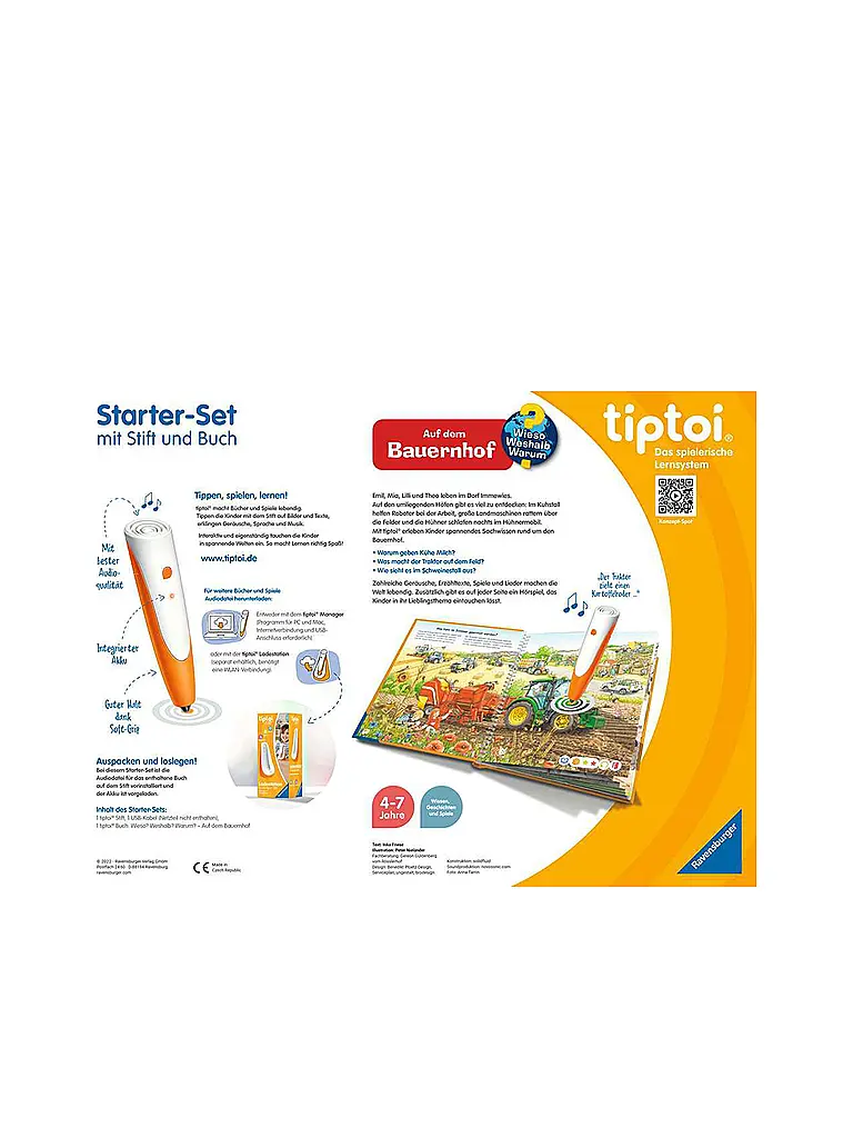 RAVENSBURGER | Starter-Set Penna e libro della fattoria | Multicolore