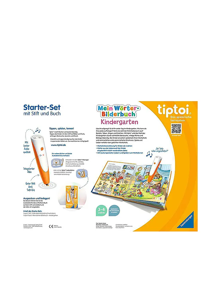 RAVENSBURGER | Starter-Set Penna e Libro illustrato di parole Asilo | Multicolore