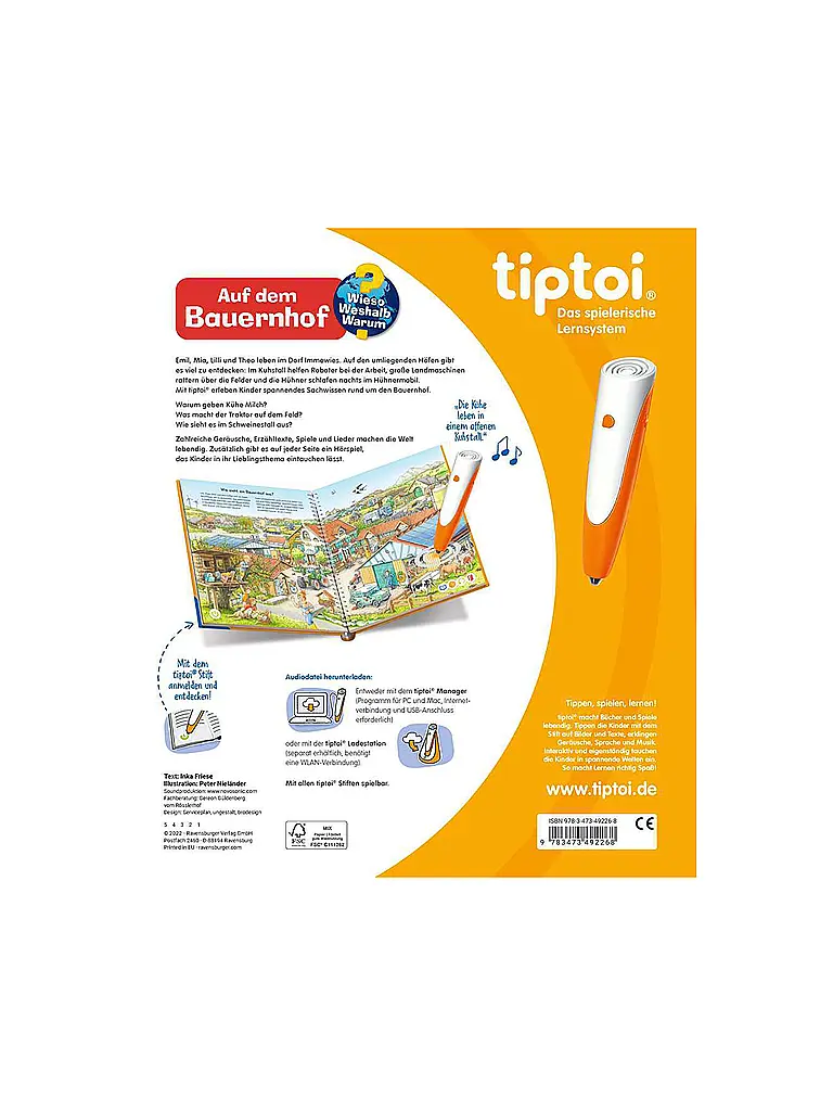 RAVENSBURGER | TIPTOI  Wieso Weshalb Warum - Alla fattoria | Multicolore