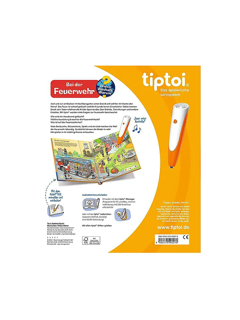 RAVENSBURGER | TIPTOI  Wieso Weshalb Warum - Dai pompieri | Multicolore