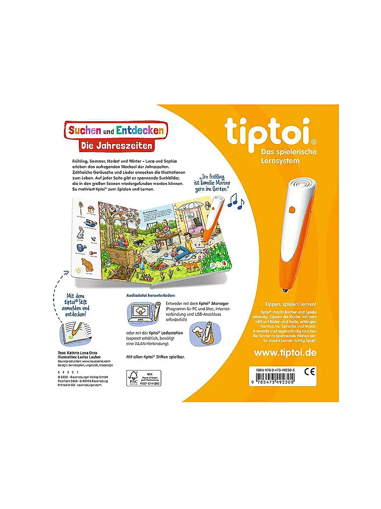 RAVENSBURGER | TIPTOI Cerca e Scopri - Le Stagioni | Multicolore