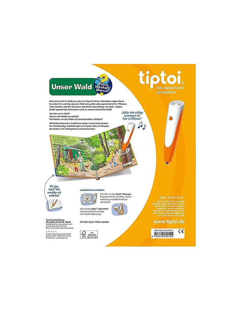 RAVENSBURGER | TIPTOI Wieso Weshalb Warum - Il nostro bosco | Multicolore
