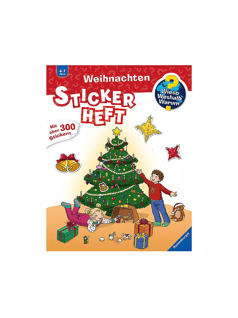 RAVENSBURGER | Wieso Weshalb Warum - Stickerheft Weihnachten | Senza colore