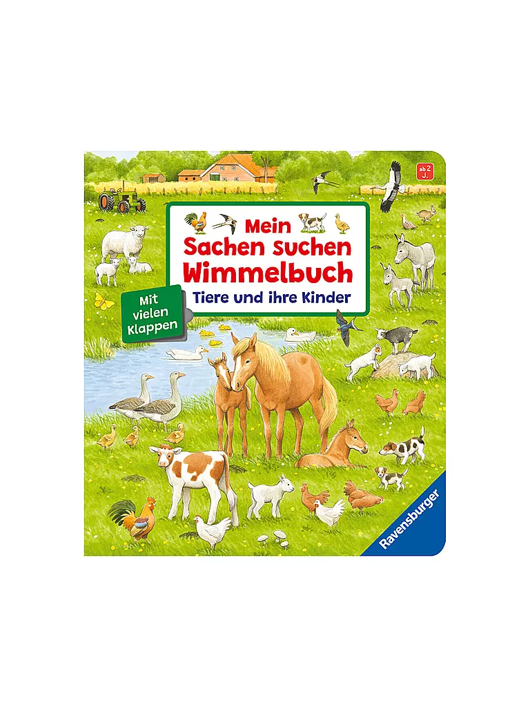 RAVENSBURGER | Wimmelbuch - Animali e i loro cuccioli | Senza colore