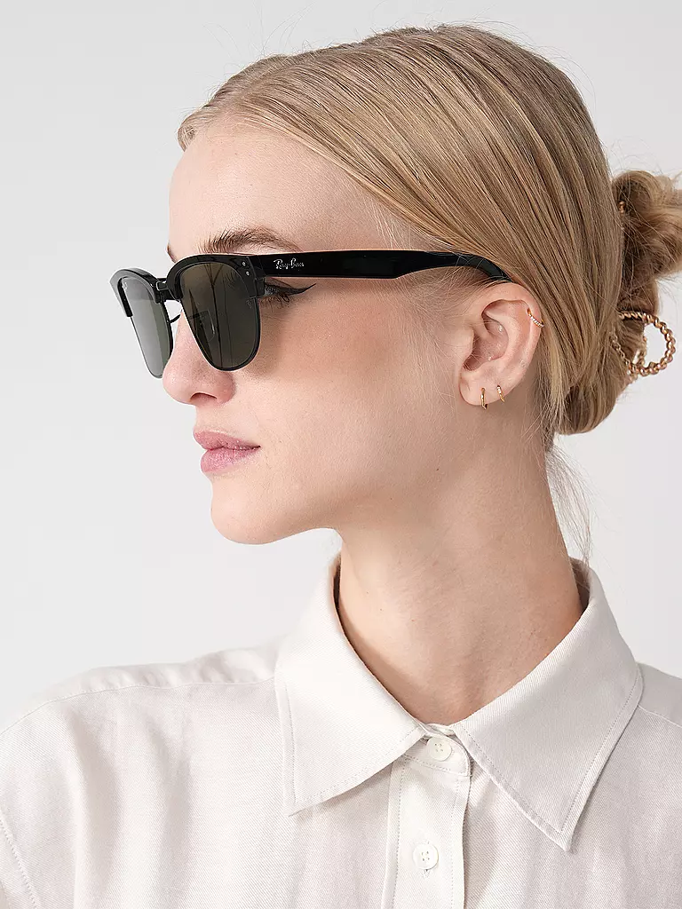 RAY BAN | Occhiali da sole CLUBMASTER REVERSE 0RBR0504S/54 | Nero