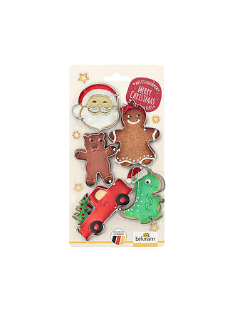 RBV BIRKMANN | Set di formine per biscotti 5 pz. SANTA in acciaio inox