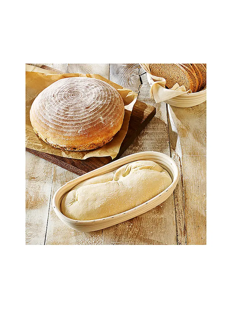 RBV BIRKMANN | Cestino per lievitazione allungato 30 cm 1 kg Peddinge naturale | 