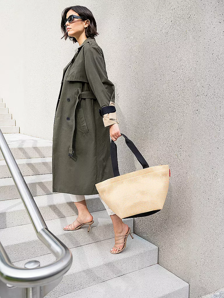 REISENTHEL | Borsa - Shopper Media Raffia Nera | Nero