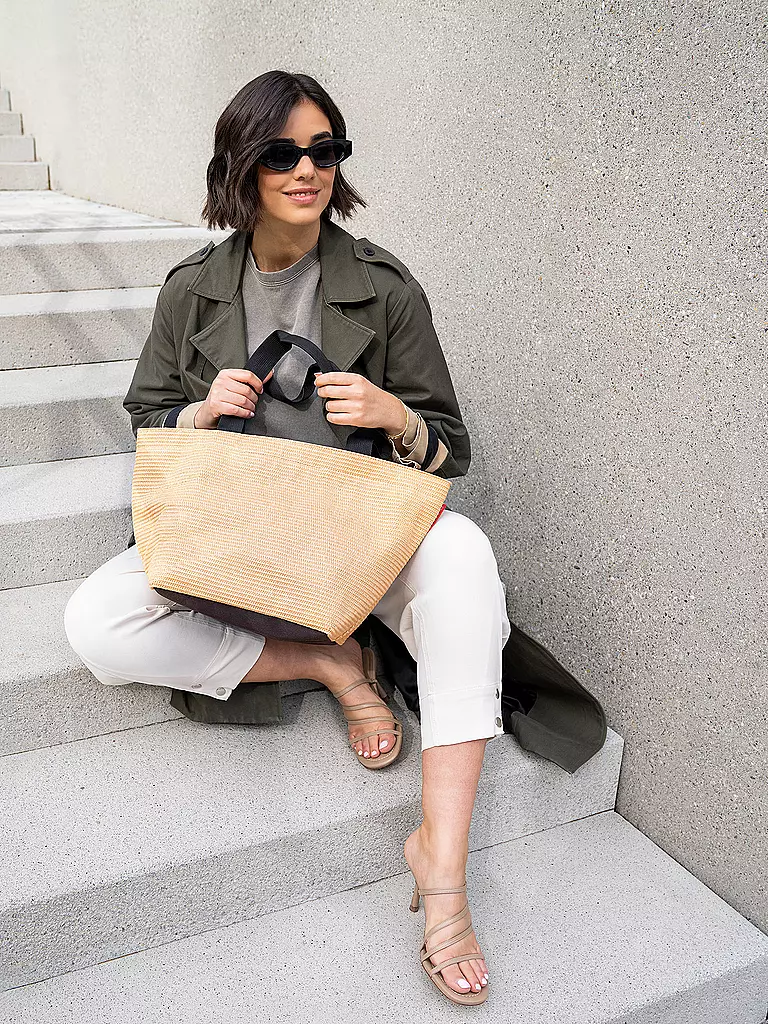 REISENTHEL | Borsa - Shopper Media Raffia Nera | 