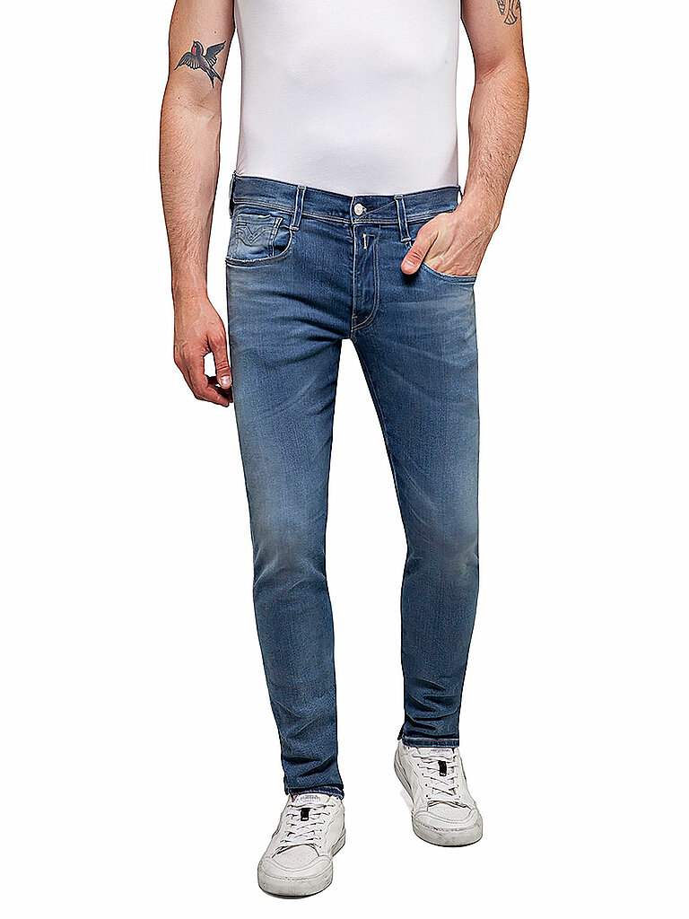Jeans Slim Fit Anbass Hyperflex Bio azzurro 34/L34