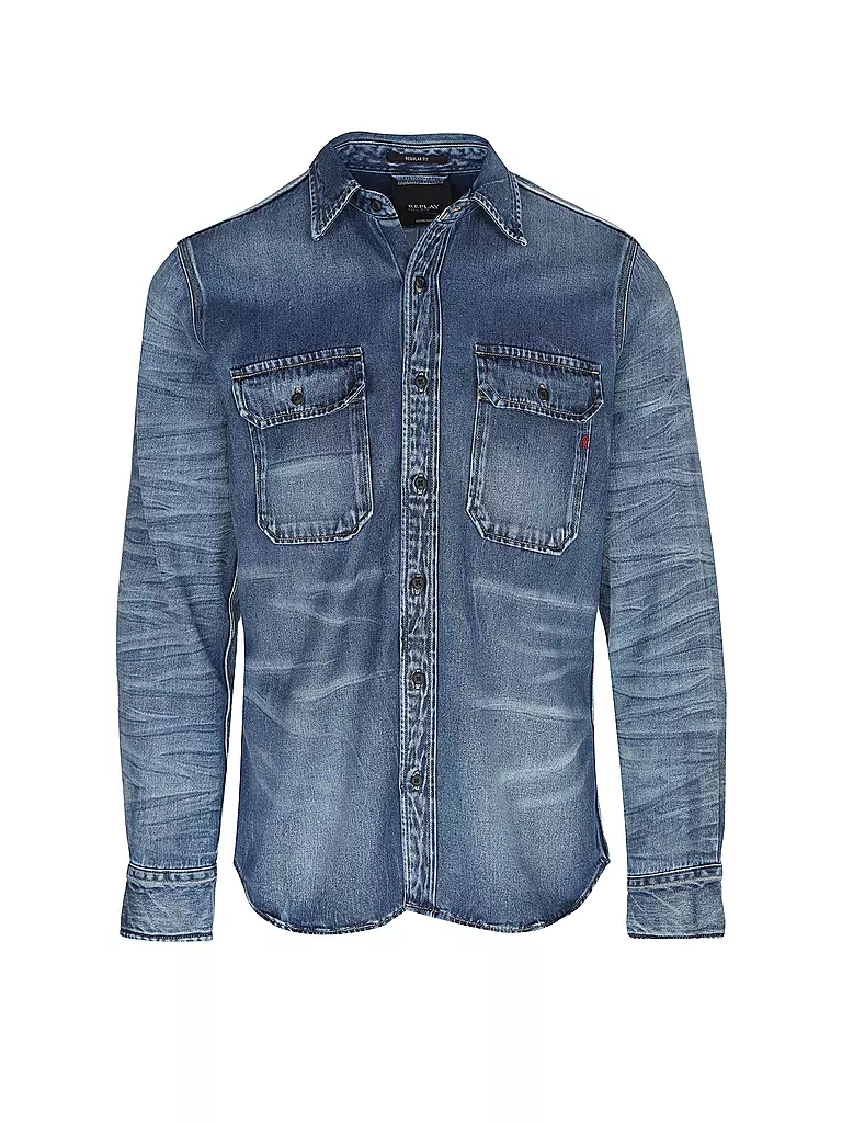 REPLAY | Hemd OVERSHIRT DENIM | Blu