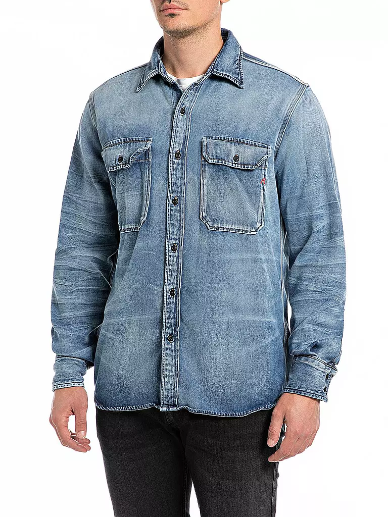 REPLAY | Hemd OVERSHIRT DENIM | Blu
