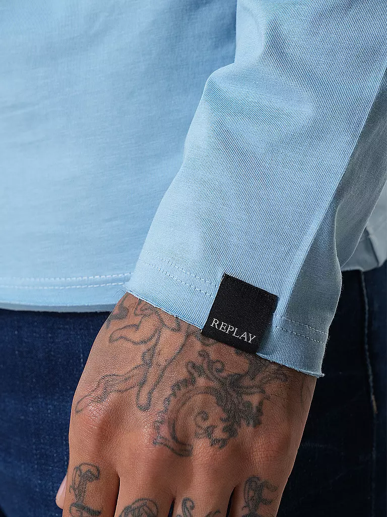 REPLAY | Langarmshirt  | Blu chiaro