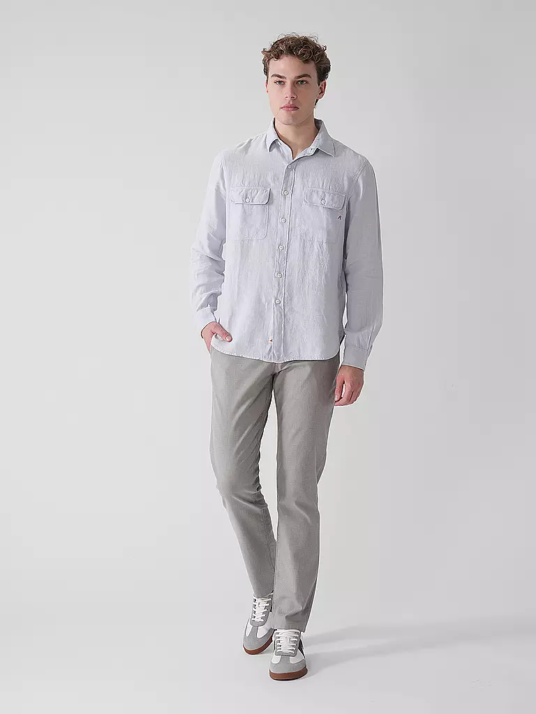 REPLAY | Leinenhemd Regular Fit  | Blu chiaro