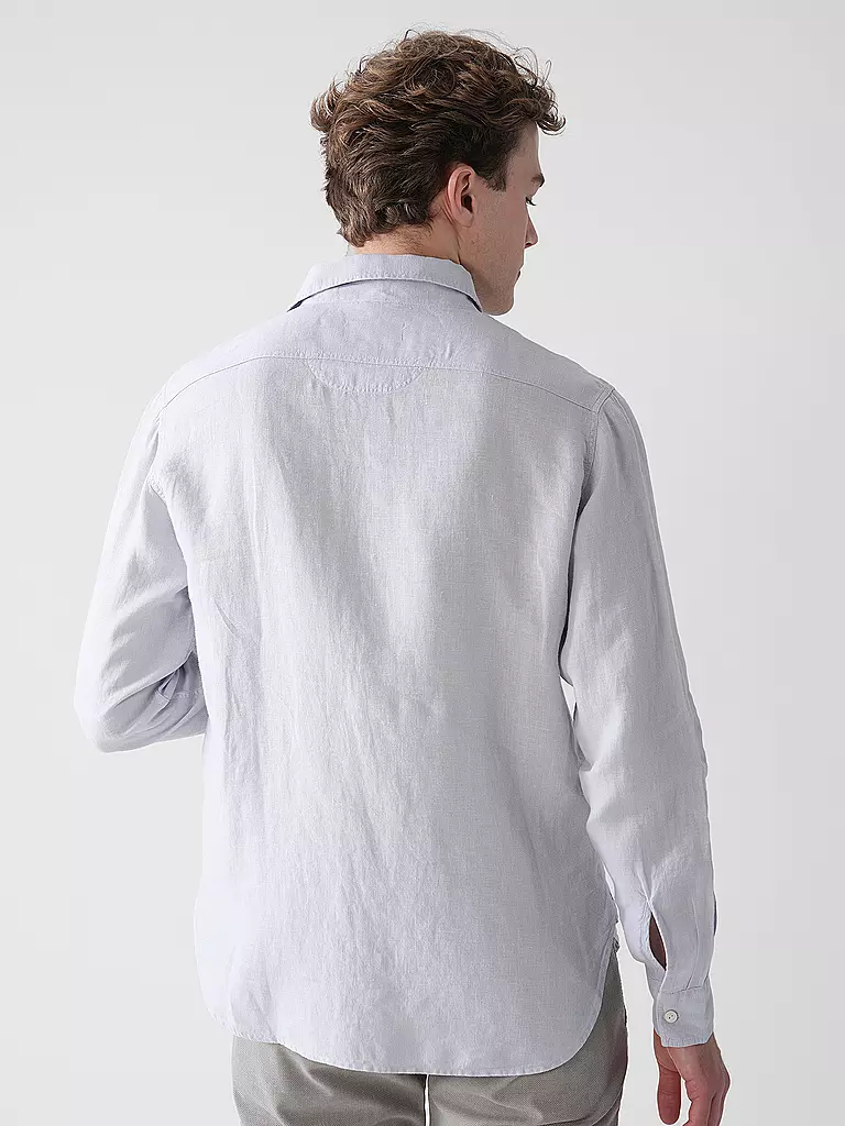 REPLAY | Leinenhemd Regular Fit  | Blu chiaro