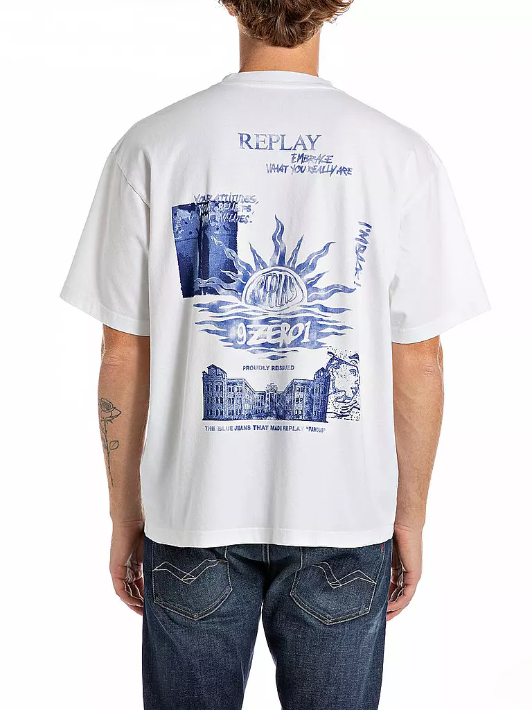 REPLAY | T-Shirt 9ZERO1 | Bianco