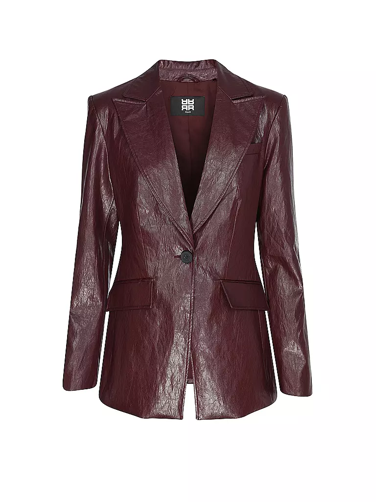 RIANI | Blazer effetto pelle | Rosso scuro