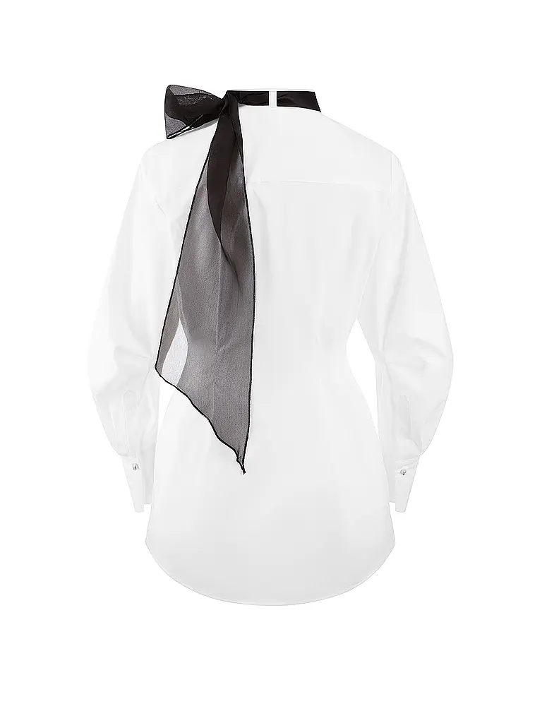 RIANI | Bluse
Marke: RIANI
Farbe: weiss
Kategorien: Mode,Damen

Ärmellänge: Langarm
Material: Baumwolle,Polyester / Polyamid
Kragenform: Hemdblusenkragen
Musterung: Unifarben
Passform (Oberbekleidung): Regular,Long
Stil: Pure | Bianco