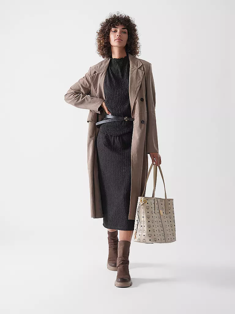 RIANI | Cappotto in pelle | Beige