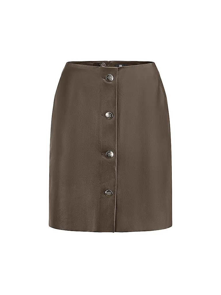 RIANI | Gonna in pelle | Marrone