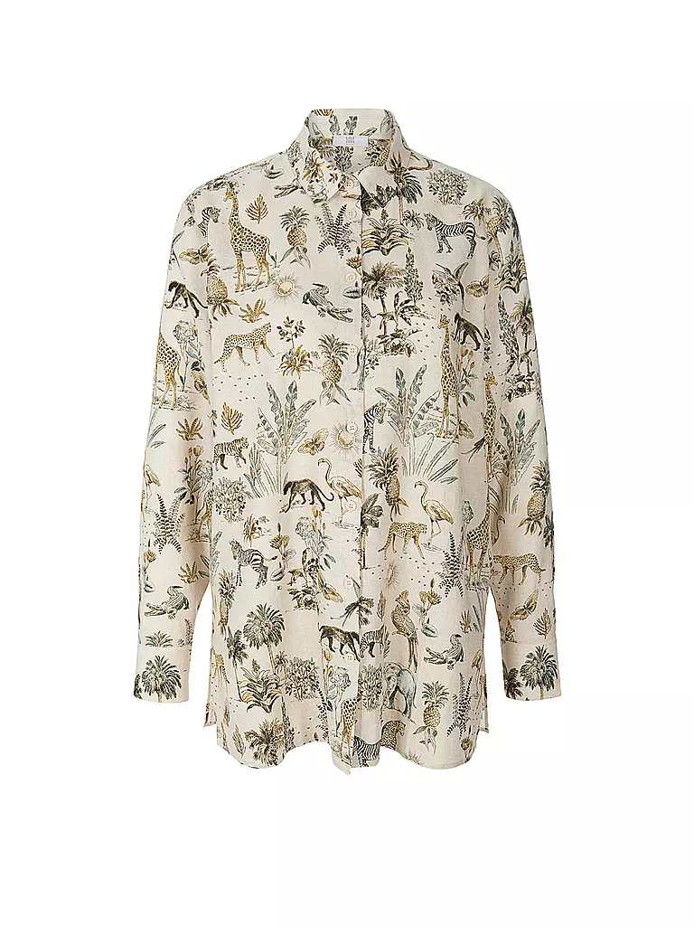 RIANI | Nome prodotto: Blusa di lino
Marca: RIANI
Colore: crema
Categorie: Moda,Donna
Tag: Taglie forti

Lunghezza manica: Manica lunga
Materiale: Lino
Forma colletto: Colletto a camicia
Motivo: Animali,Stampa
Vestibilità (capispalla): Regular
Stile: Pure
Dettag | Crema