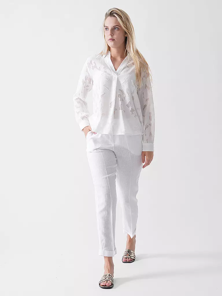 RIANI | Pantaloni di lino | Bianco
