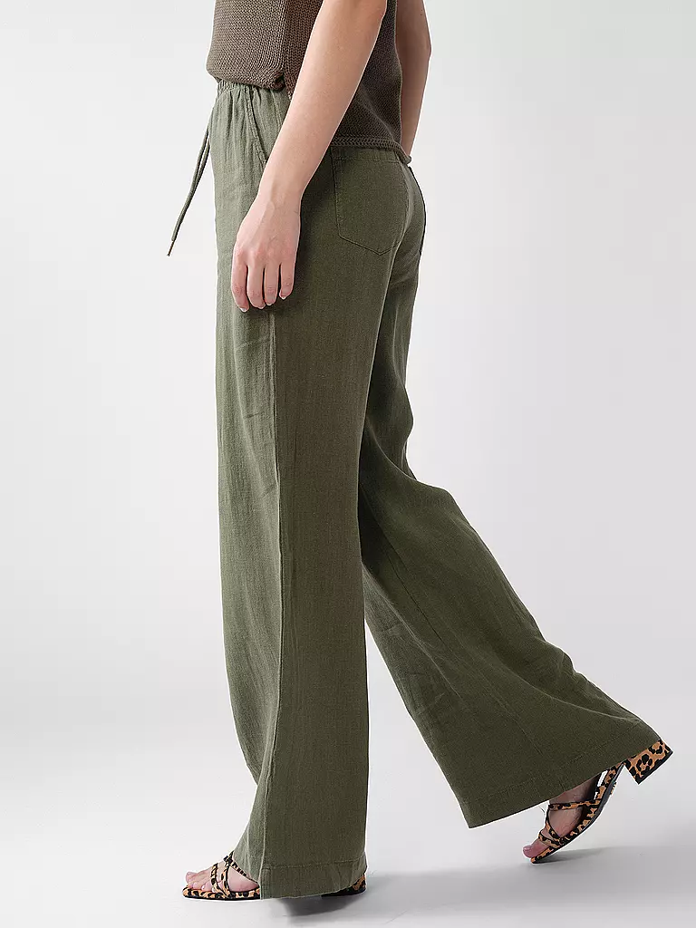 RIANI | Pantaloni di lino | Verde