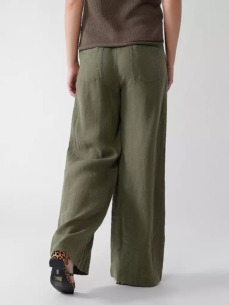 RIANI | Pantaloni di lino | Verde