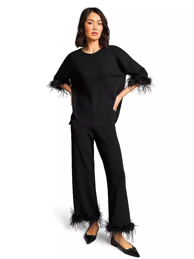 RIANI | Pantaloni Flared Fit | Nero