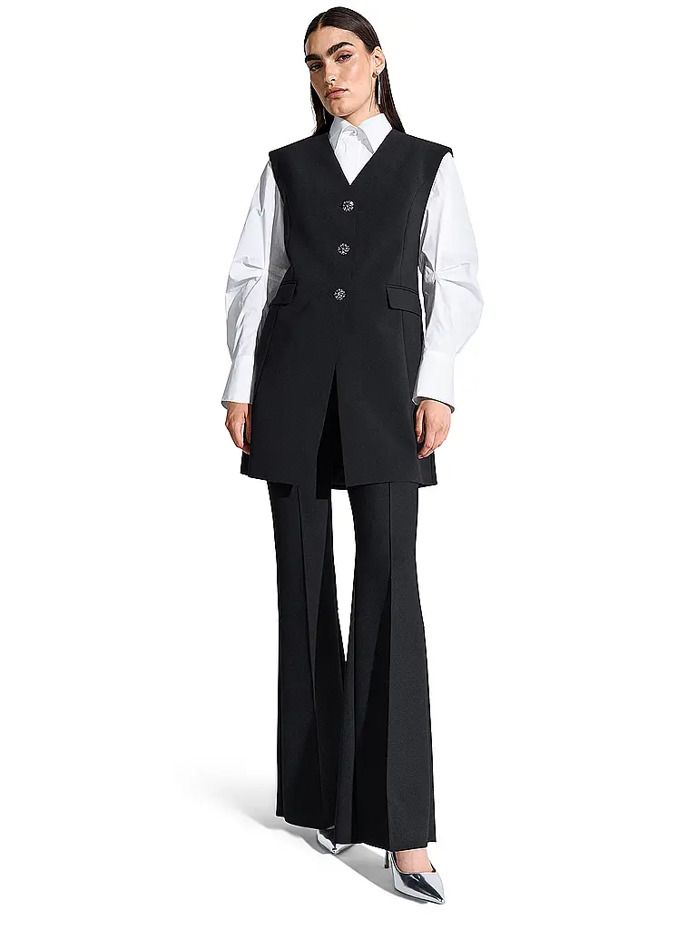 RIANI | Produktname: Pantaloni Flared Fit | Nero