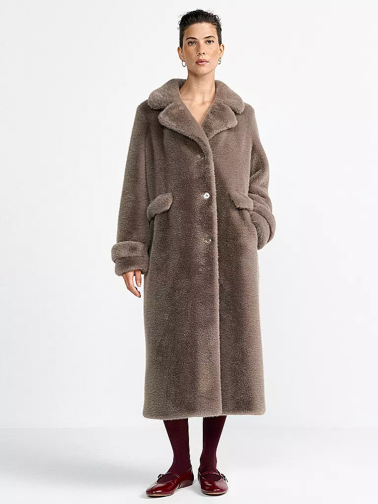 RICH & ROYAL | Cappotto in pelliccia sintetica | Grigio