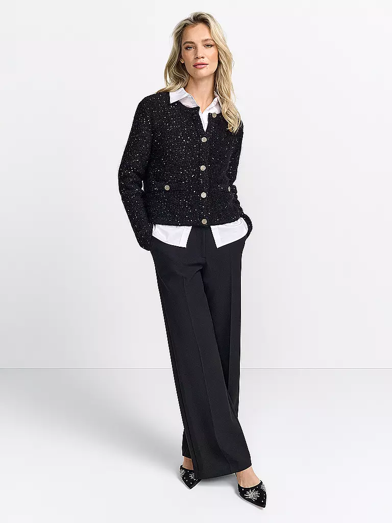 RICH & ROYAL | Cardigan Boxy Fit | Nero