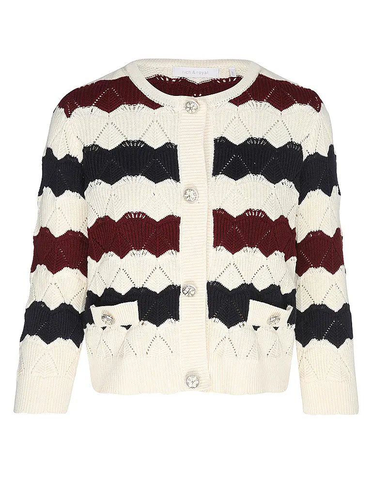 RICH & ROYAL | Cardigan | Rosso scuro