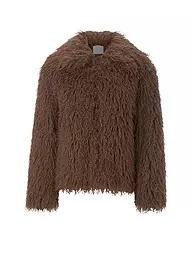RICH & ROYAL | Giacca effetto pelliccia | Marrone