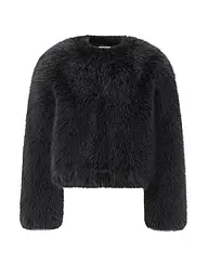 RICH & ROYAL | Giacca effetto pelliccia | Nero