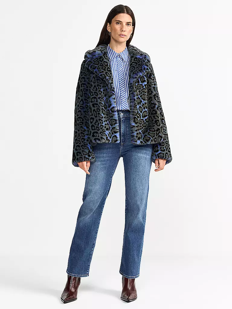 RICH & ROYAL | Giacca in pelliccia sintetica | Blu