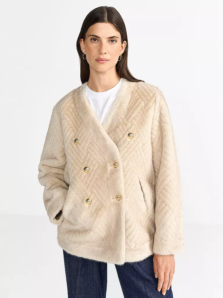 RICH & ROYAL | Giacca in pelliccia sintetica | Cammello