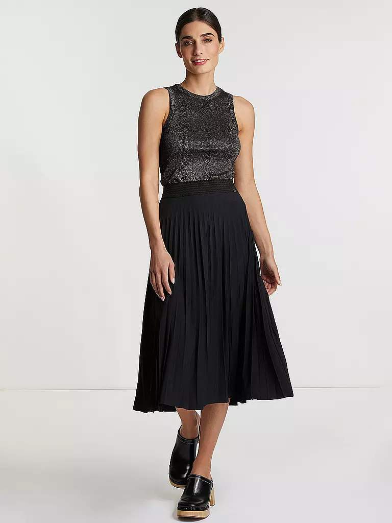 RICH & ROYAL | Gonna a pieghe | Nero