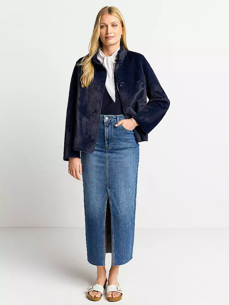 RICH & ROYAL | Jacke in Felloptik | Blu