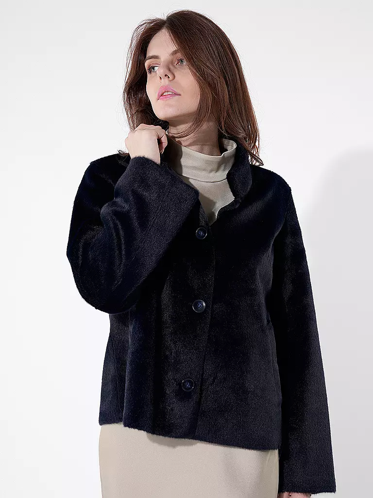 RICH & ROYAL | Jacke in Felloptik | Blu